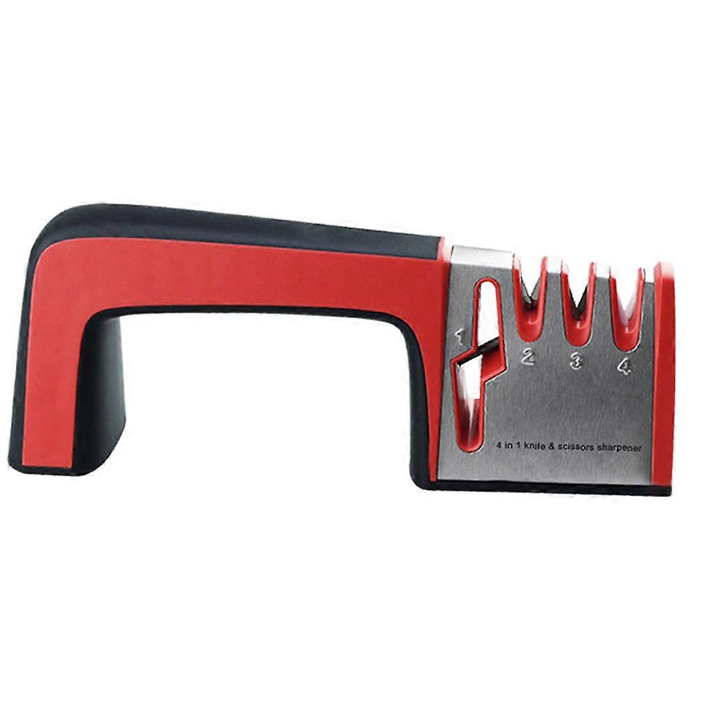 for MYVIT 4-in-1 Scissors Sharpener Kitchenware Handheld 4-Stage Shears Sharpening System Stainless Steel