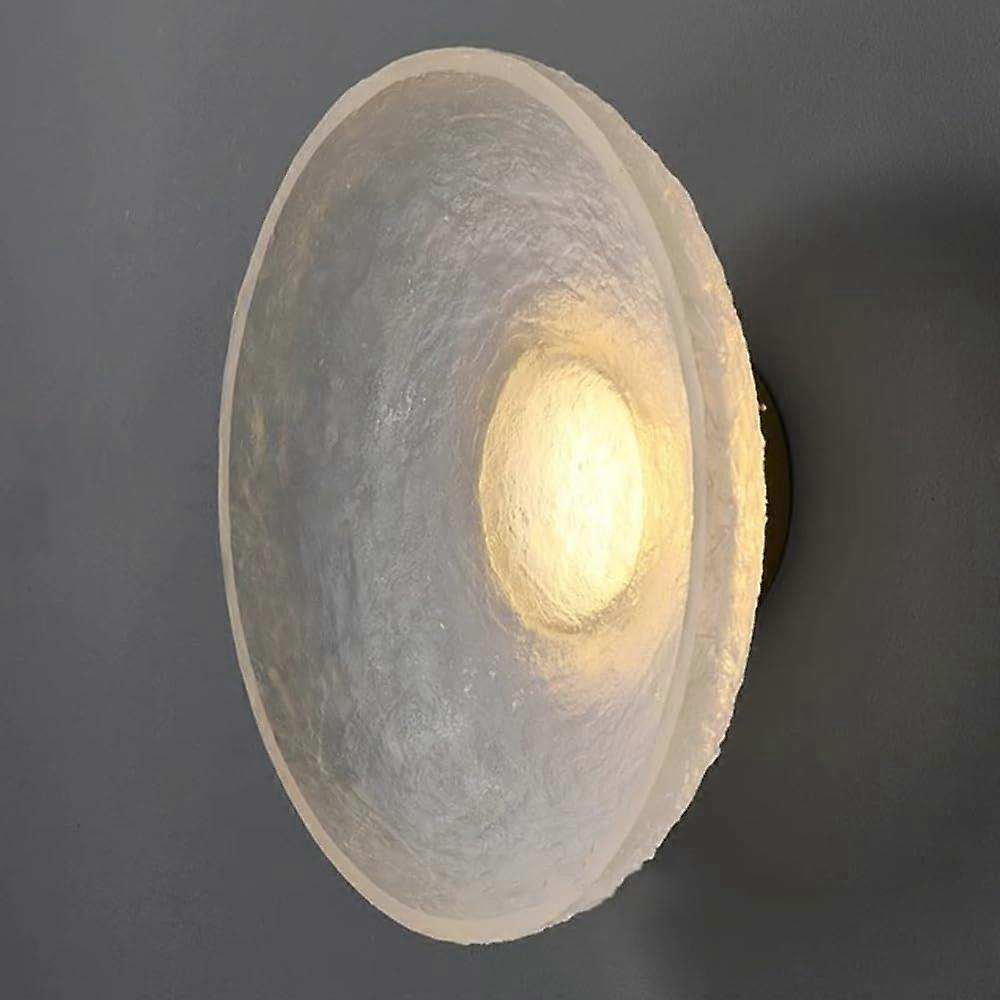 Modern Nordic Style Wall Sconces 7.8 Inch Round Resin, 6W LED, 3 Color Temp Adjustable Indoor Wall Light