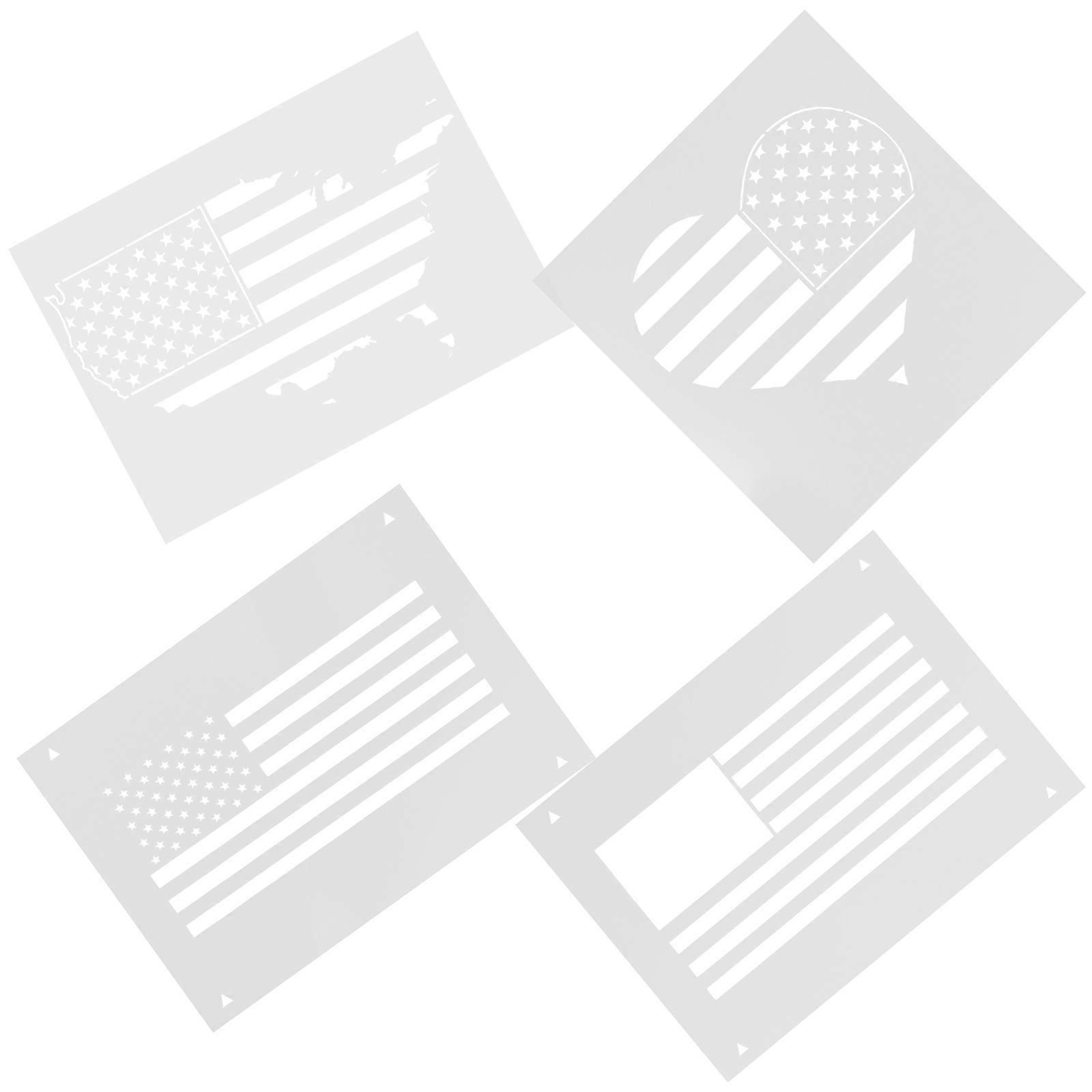 Painting Template American Element Design for Wall Decoration 16Pcs