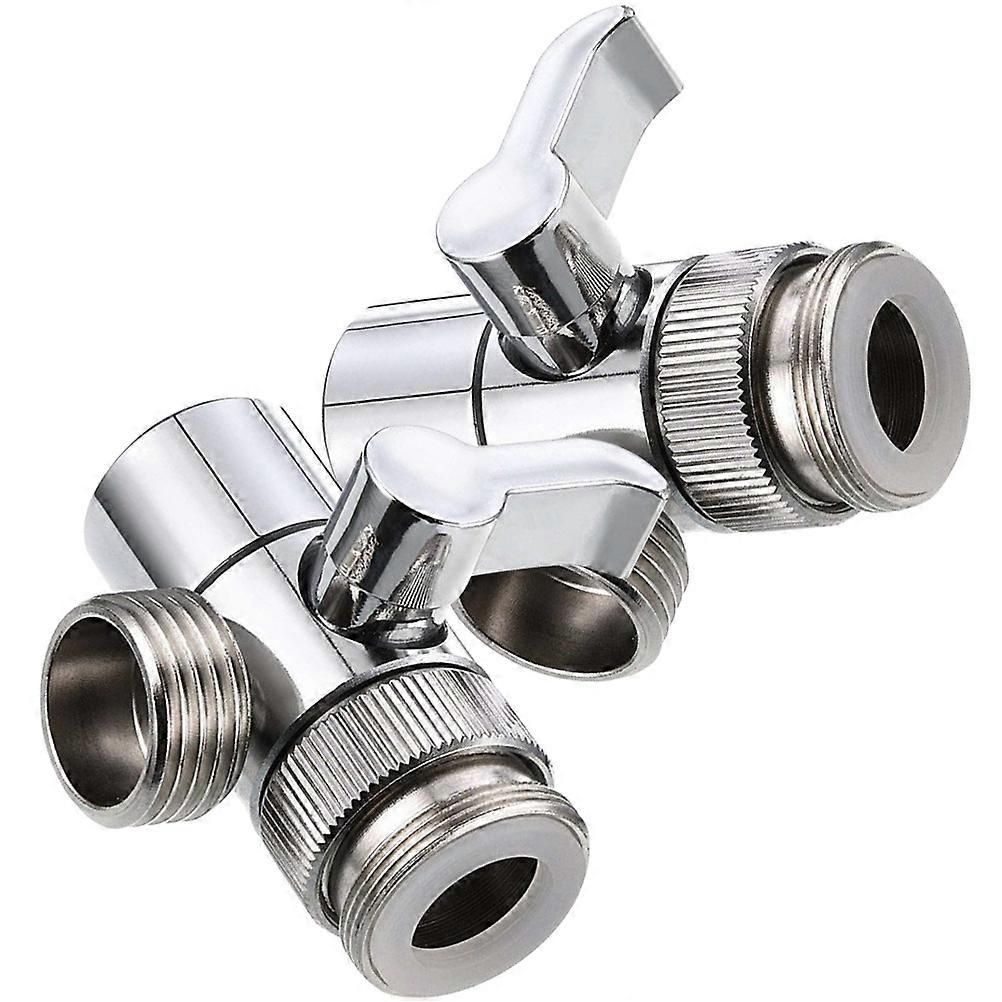 Sink Faucet Diverter 4Pcs Silver Water Pipe Adapter for Kitchen Sink