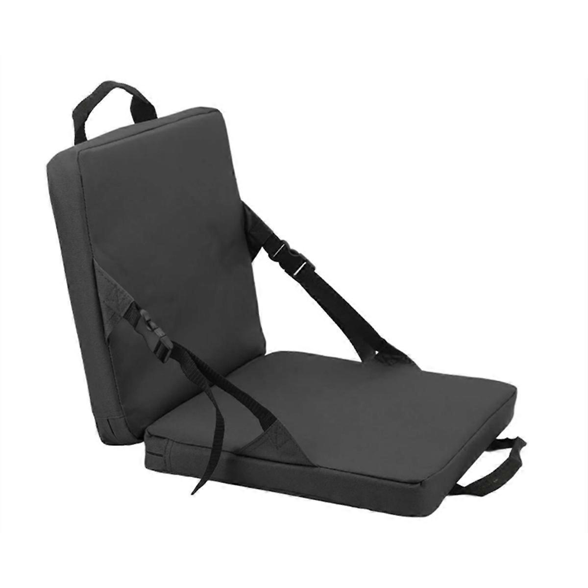 Portable Foldable Chair with Backrest Comfortable Stadium Seat Cushion for Outdoor Camping Beach