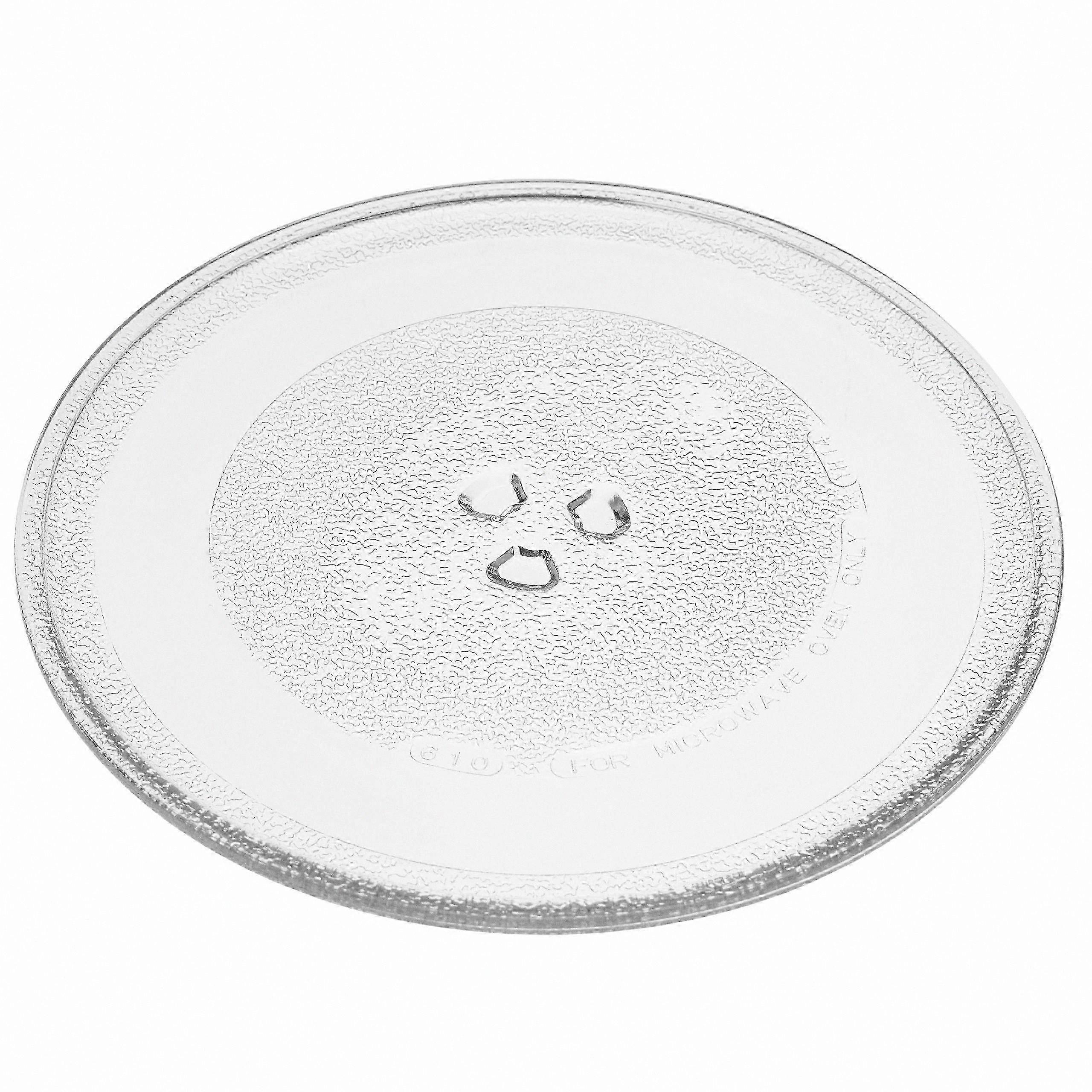 Microwave Turntable Compatible with Severin MW7768, MW7900 - Glass Rotating Plate with Y-Shaped Coupling, 25.5 cm, Transparent