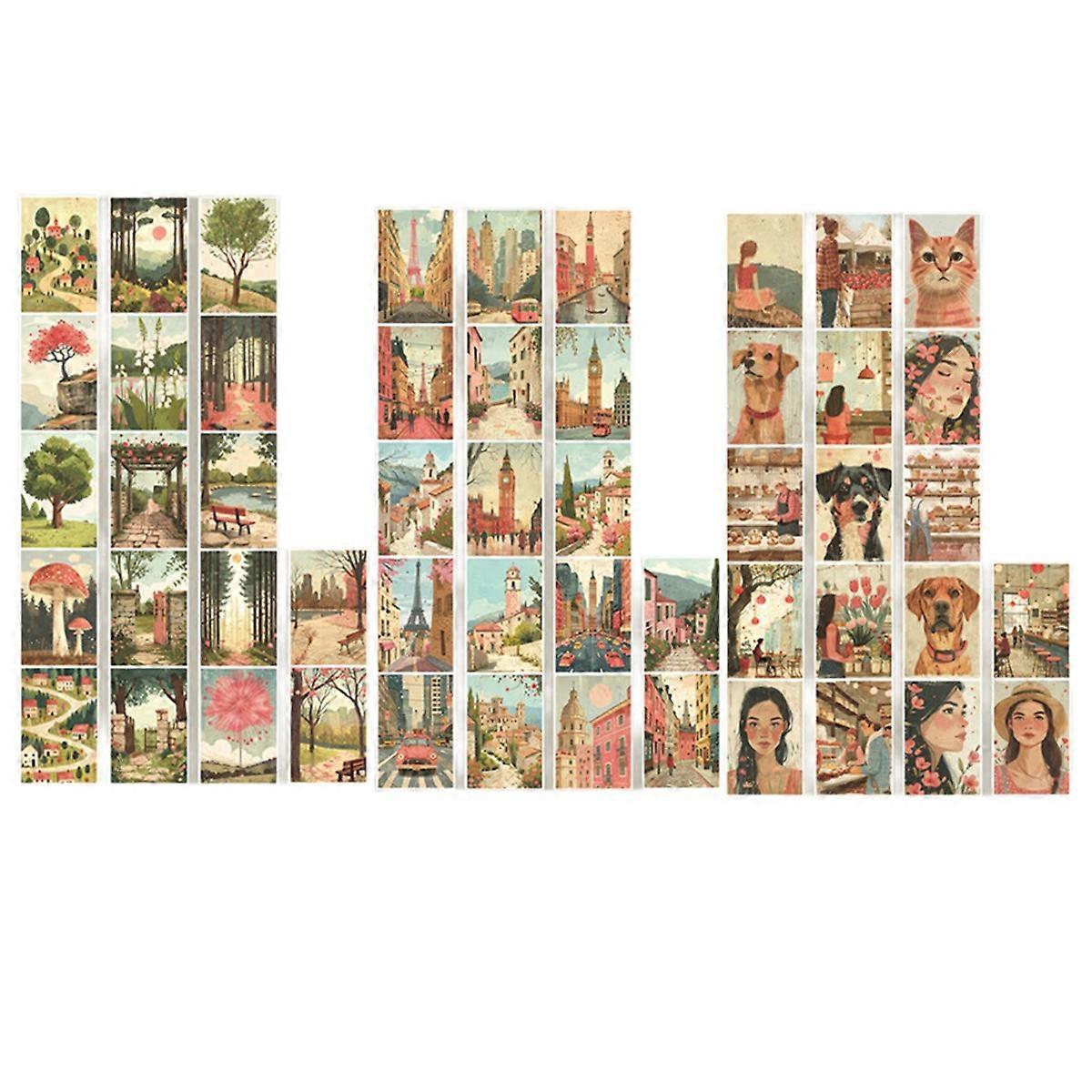 3Rolls/Bag Large Size Tape DIY Handbook Material Decorative Stickers