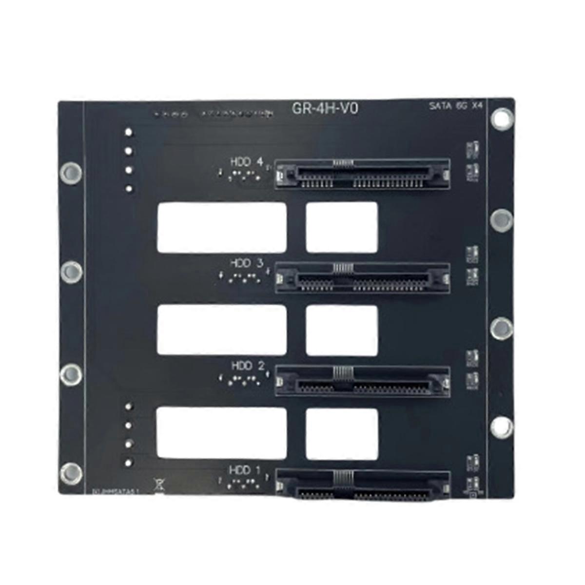 to 4-Disk SSD/HDD Adapter 6Gbps Server Expansion Card with 7/29P Interface and 4D Power Supply for