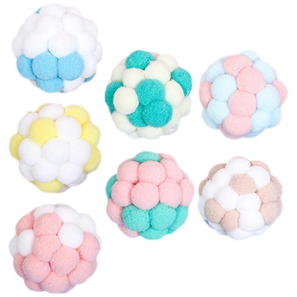 Fuzzy Balls for Cats Interactive Cat Toy Cat Balls 30Pcs