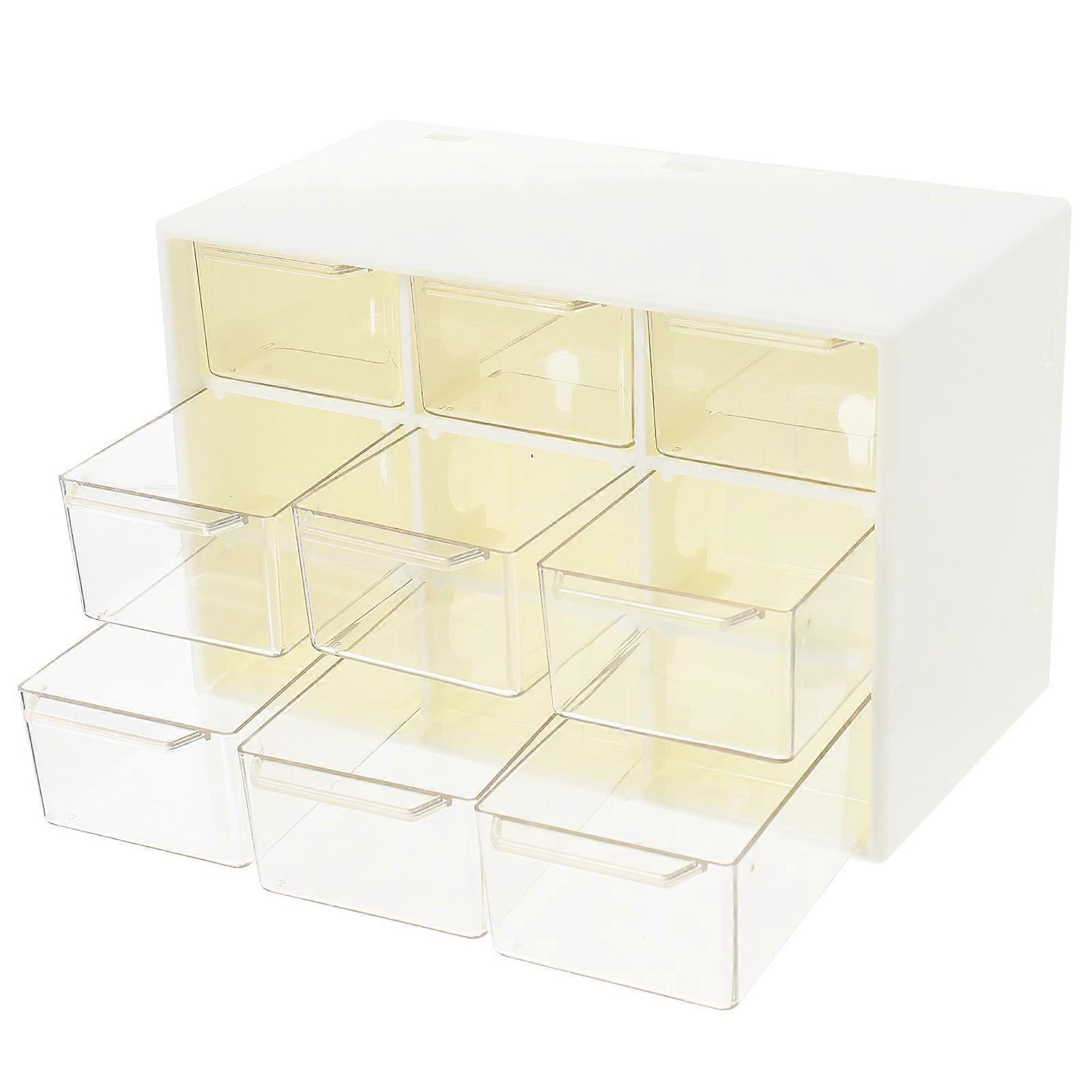 Cosmetic Container for Storage Organizer 5Pcs White Drawer Style Box