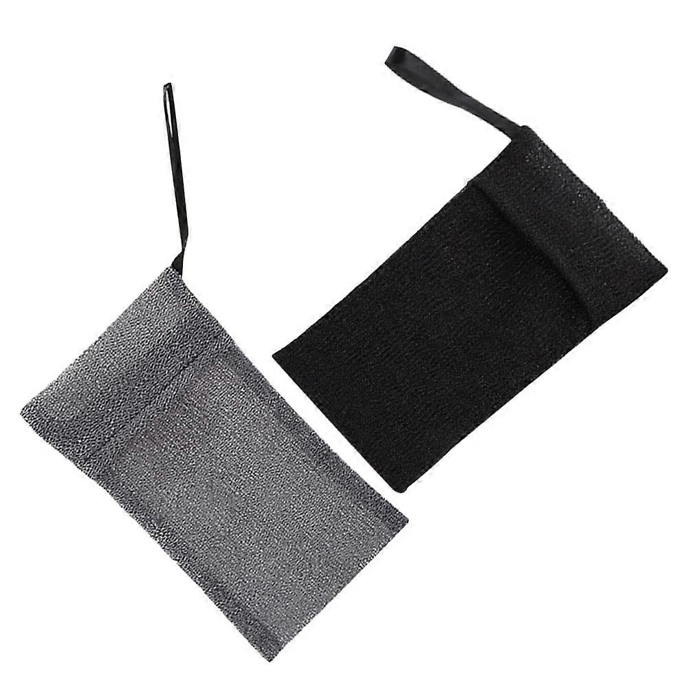 Foam Mesh Soap Bag Nylon Soap Saver Bag for Storage 2Pcs Assorted Color