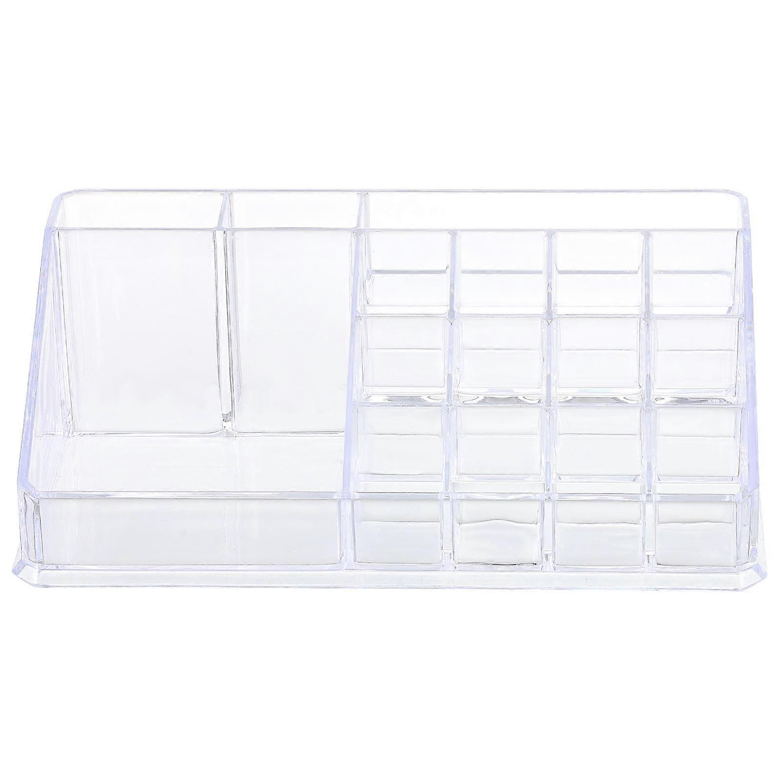 Desktop Cosmetic Organizer Transparent Storage Box for Storage Use 3Pcs