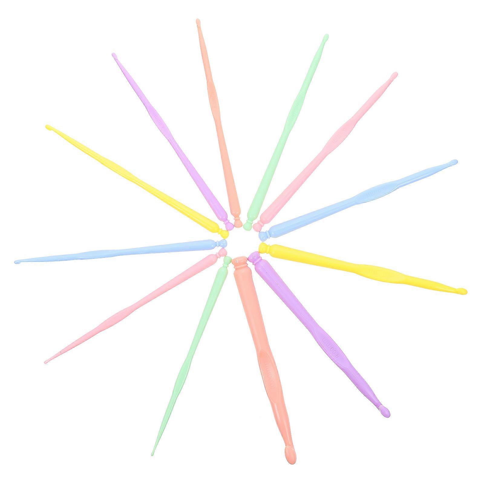 Plastic Crochet Hooks for Knitting DIY Crafts 36Pcs Assorted Color
