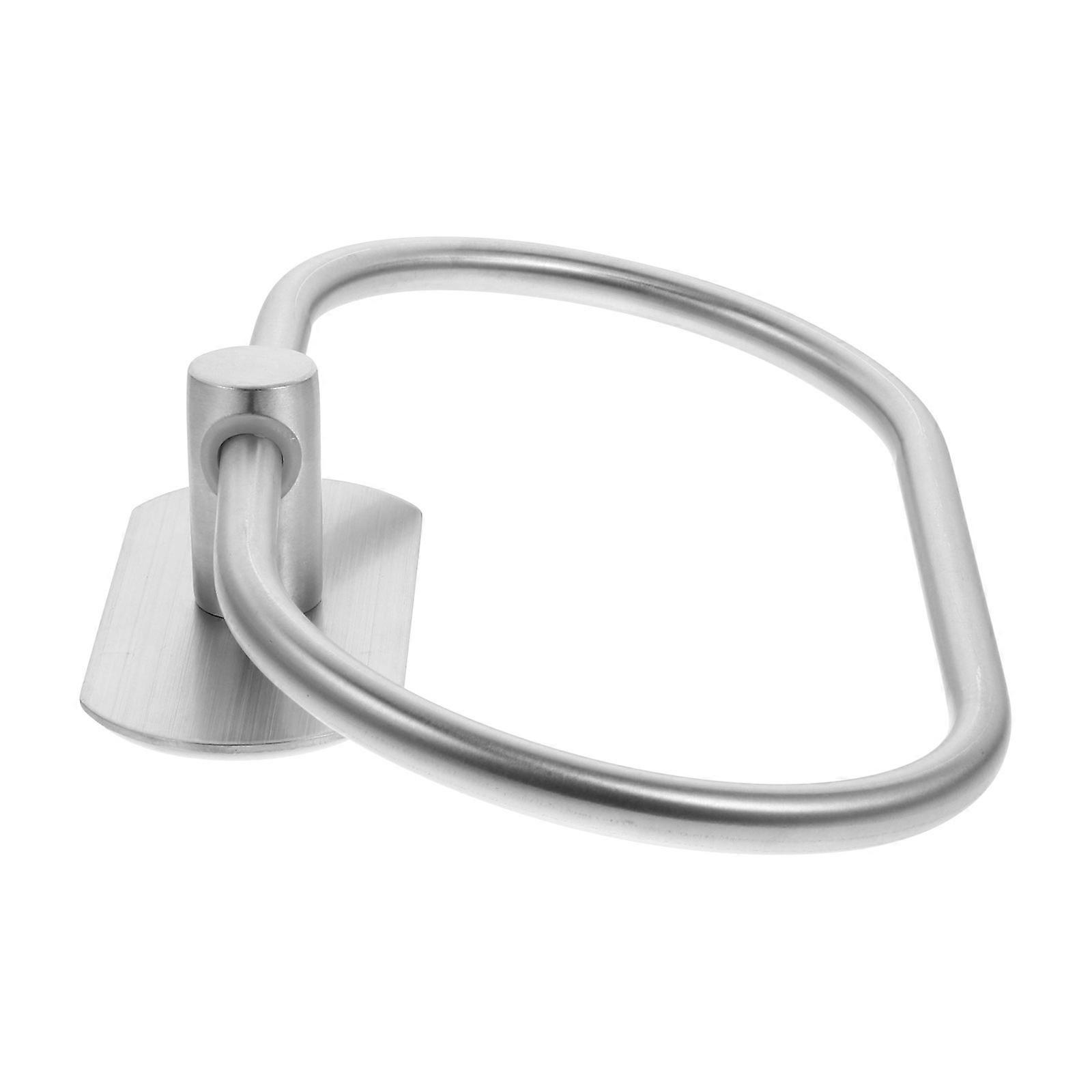 Silver Bathroom Towel Ring for Drying Towels 2Pcs Wall Mounted Holder
