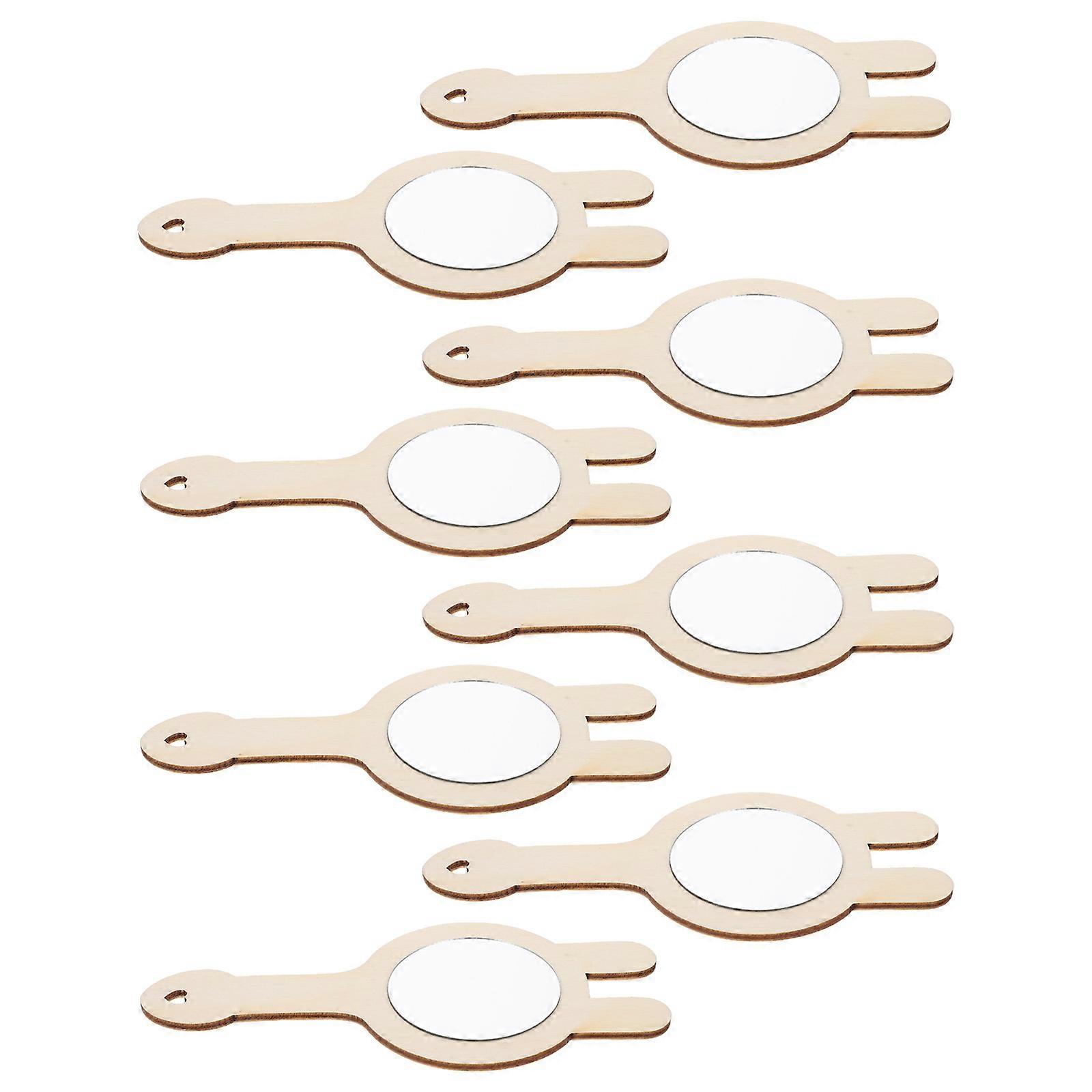 Adorable Kids Mirror Toy Wood Mirror for DIY Use 24Pcs Handheld Mirrors