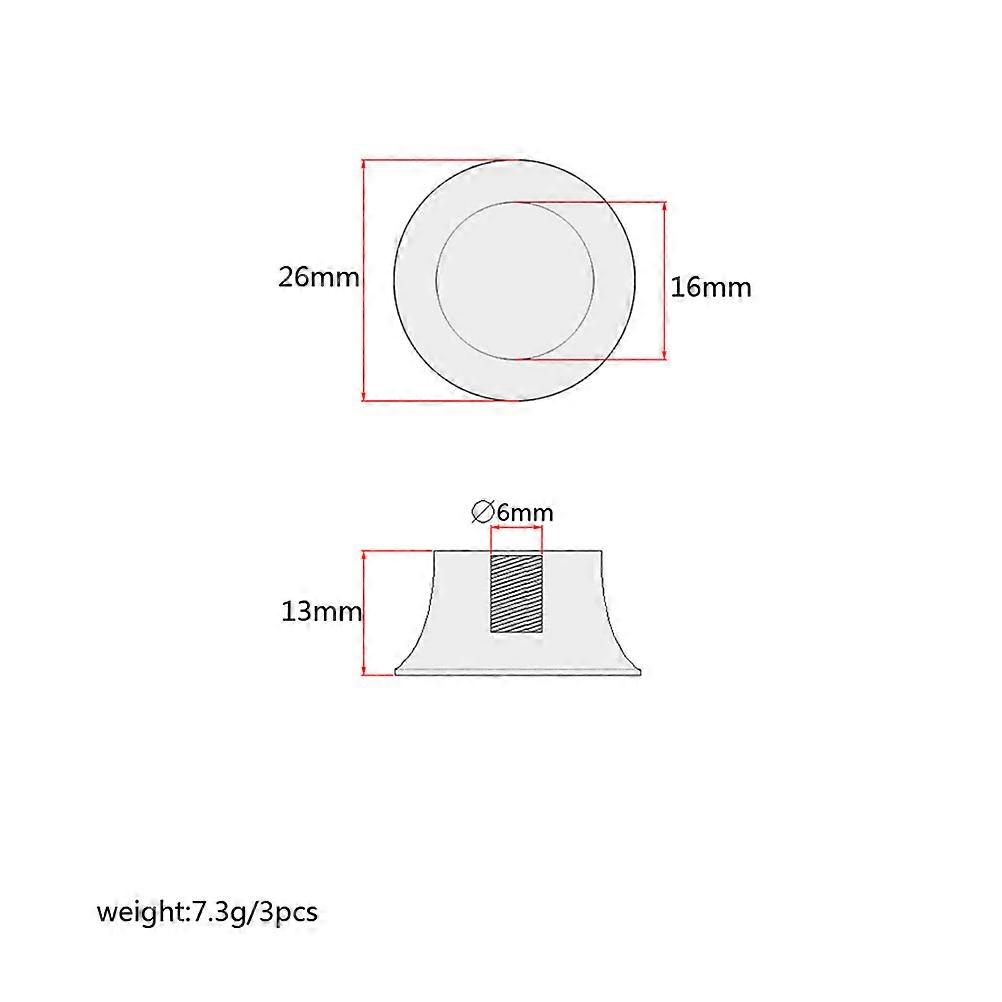 Volume Control Knob Set Of 3Pcs Round Shape Electric Guitar Replacement Parts For And Upgrades