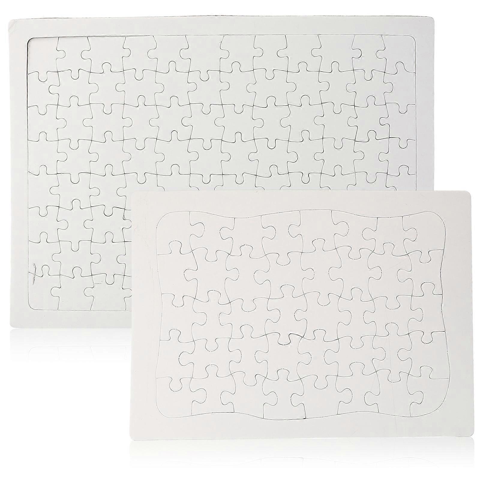 Blank Puzzle Children DIY Blank Jigsaw for Kids 2Sets
