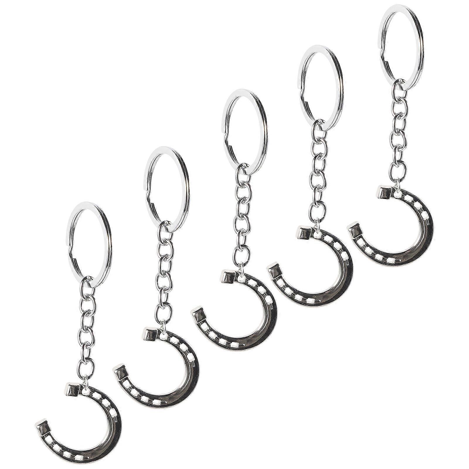 Silver Horseshoe Key Chain for Decor 25Pcs Decorative Key Chains