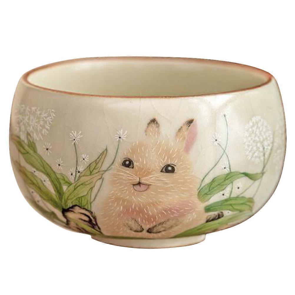 Ceramic Tea Cup Coffee Drinking Mugs for Office Use 5Pcs Beige