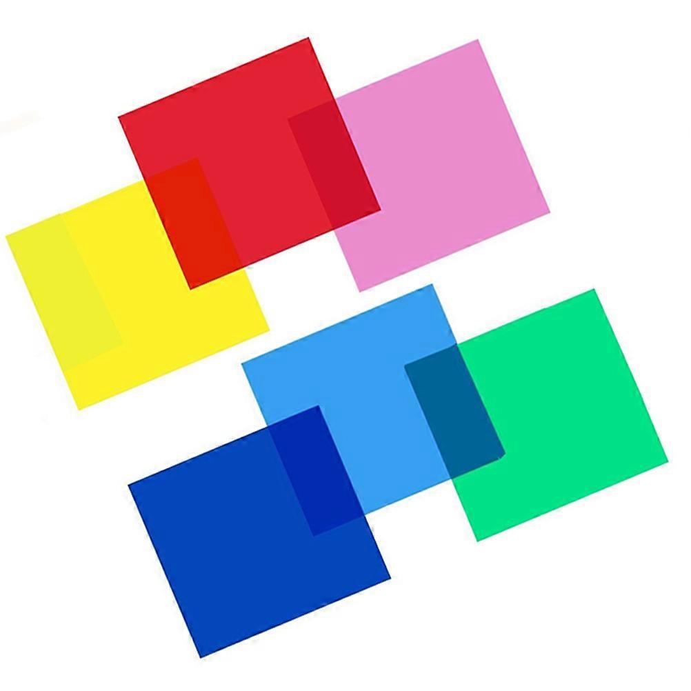 Colored Gel Filters Plastic Material For Camera Light Photography Sessions Light Control 6Pcs