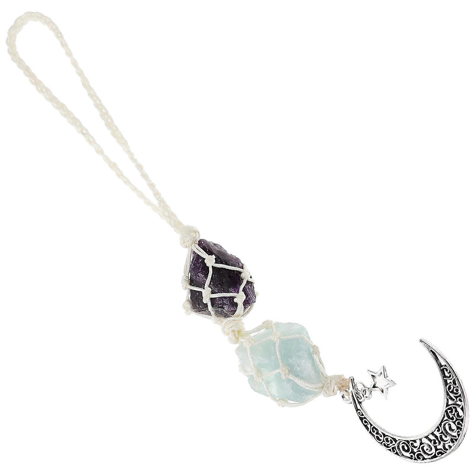 Crystal Hanging Ornament Car Rearview Mirror Decor 3Pcs Set