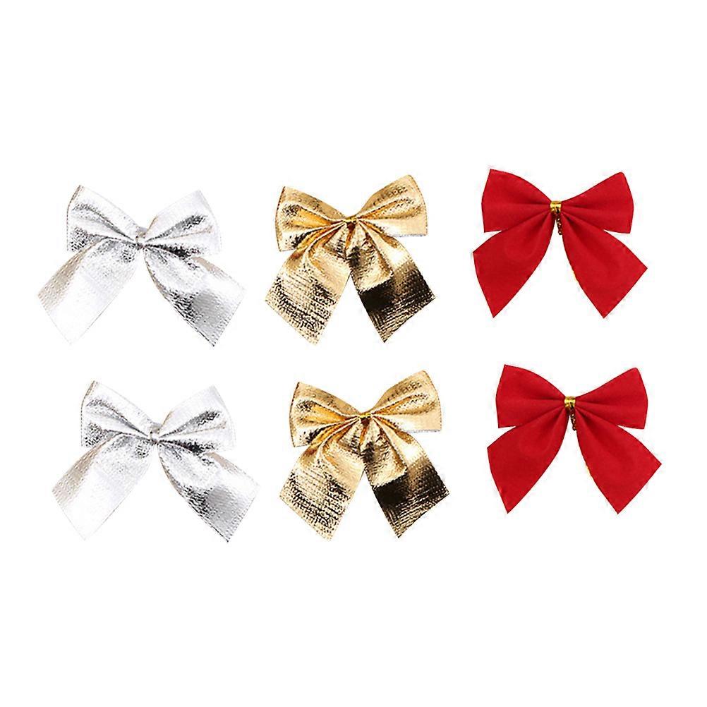 Christmas Hanging Bow Bowknot for Tree 144Pcs Decorative Assorted Colors