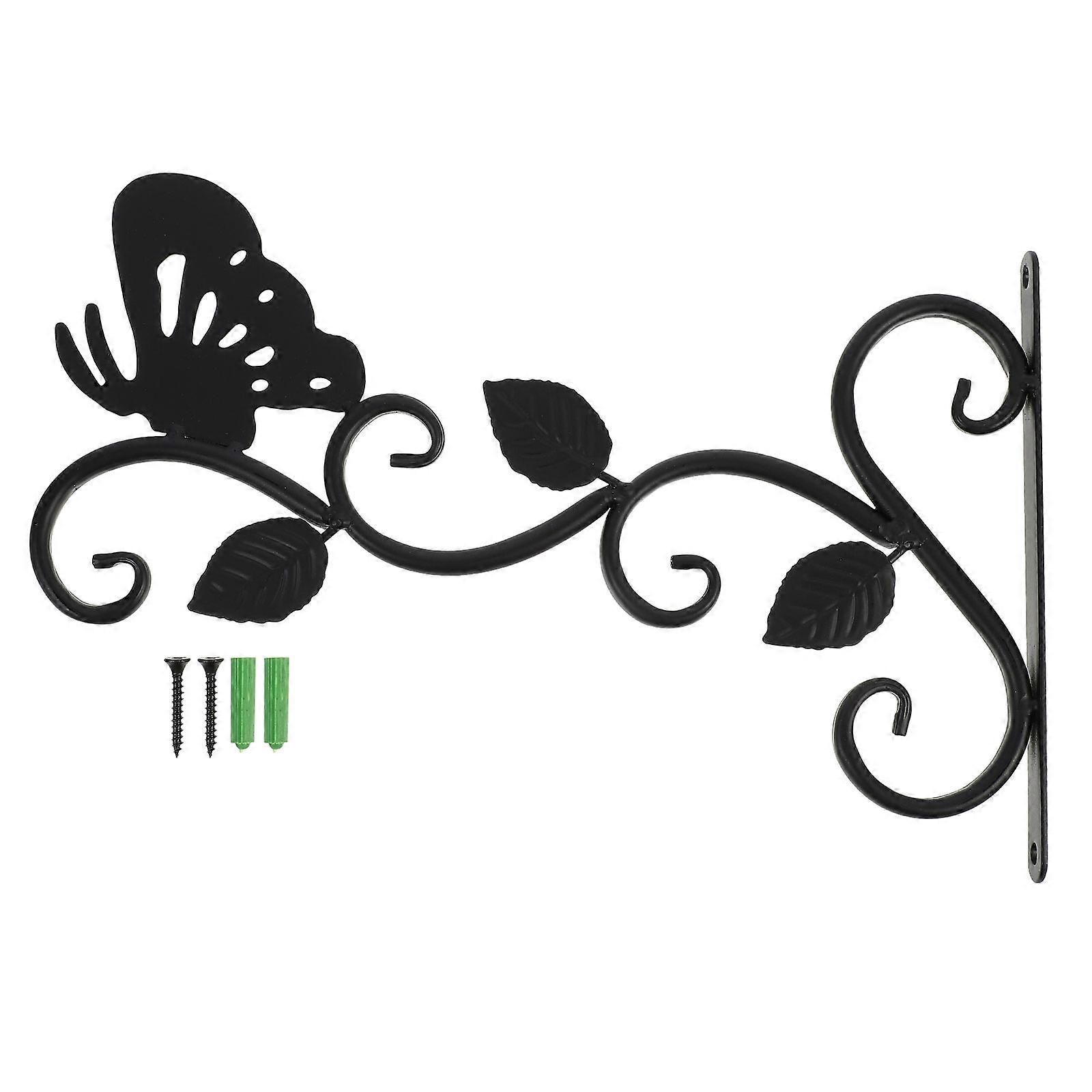 Cage Hook Hanging Plant Hook for Garden Lantern 2Pcs Black Hooks