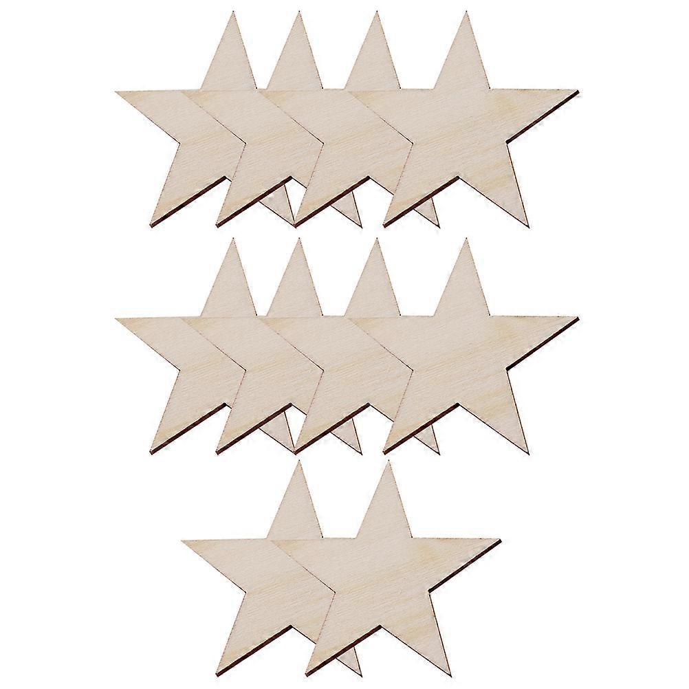 Star Shaped Wood Slices DIY Accessory for Craft Projects 200Pcs