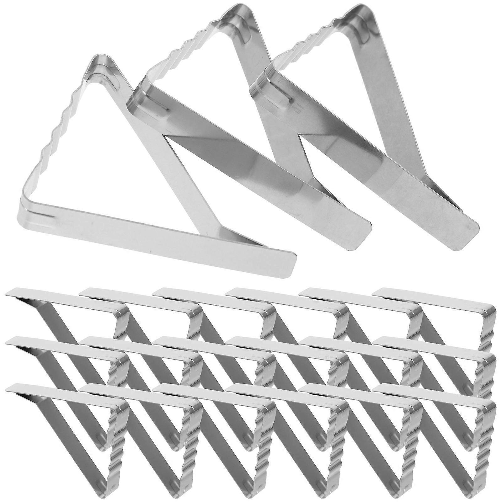 Stainless Steel Triangle Tablecloth Clips for 72Pcs Table Fixing Clips