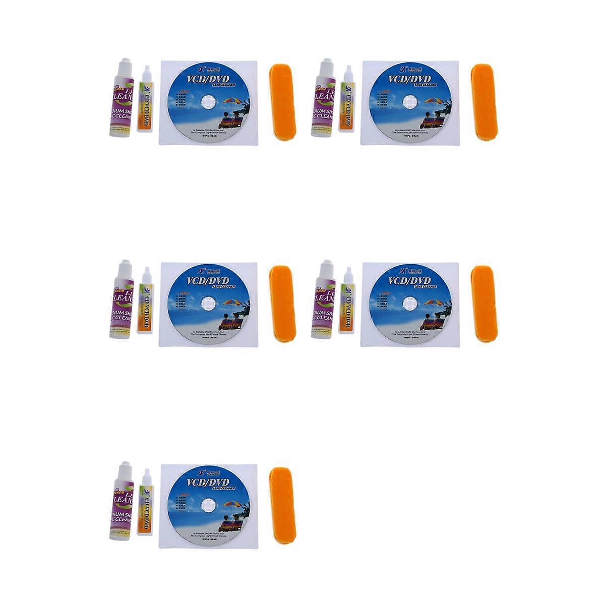 5X 4 in 1 CD DVD Rom Player Maintenance Lens Cleaning Kit