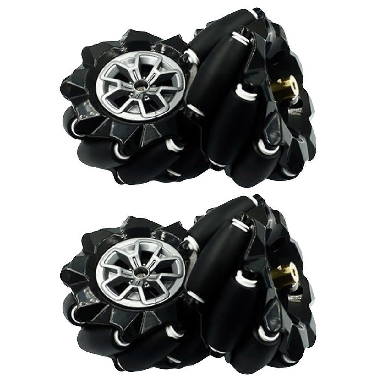 Plastic Mecanum Wheel Omnidirectional Wheel with Coupling 4pcs