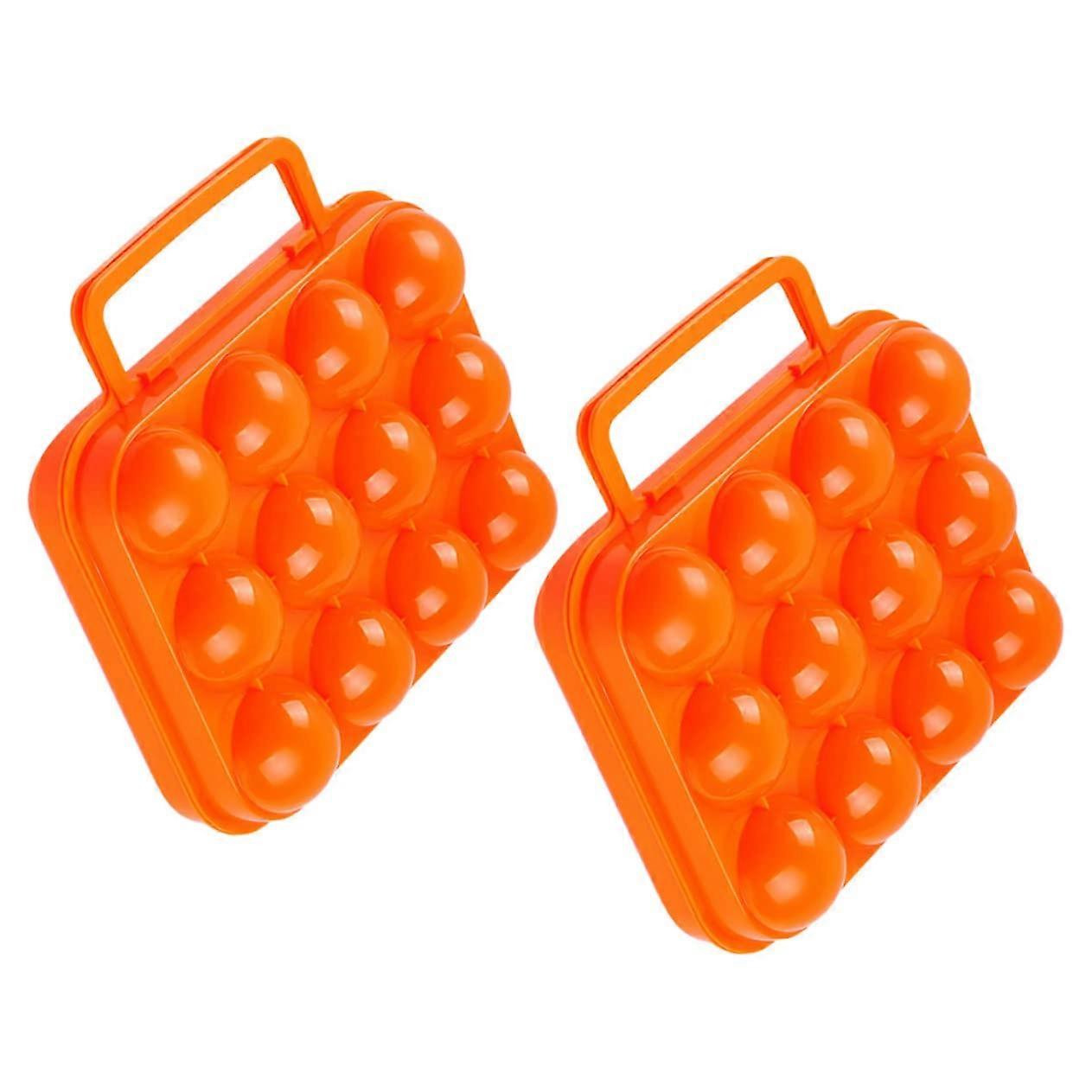 Portable Plastic Egg Carton 2Pack Egg Storage Container For Fridge And Kitchen Dispenser Carriers