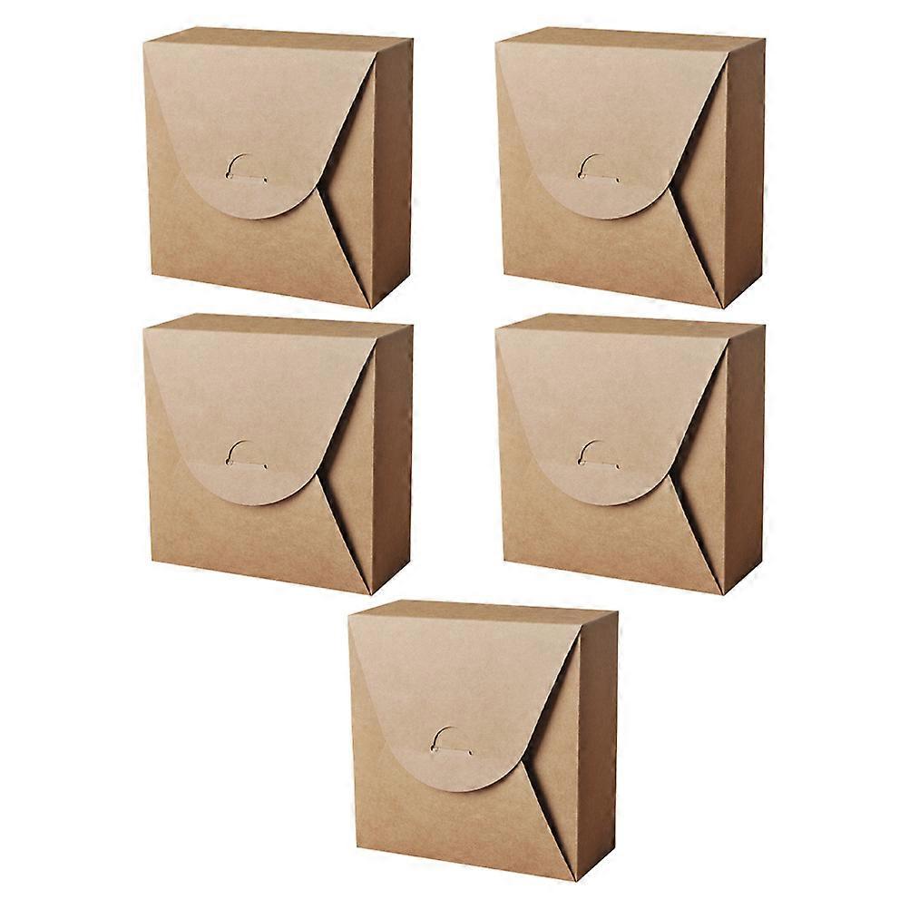 Cake Packing Boxes Paper Cake Packing Boxes for Storage 5Pcs Brown Paper Material