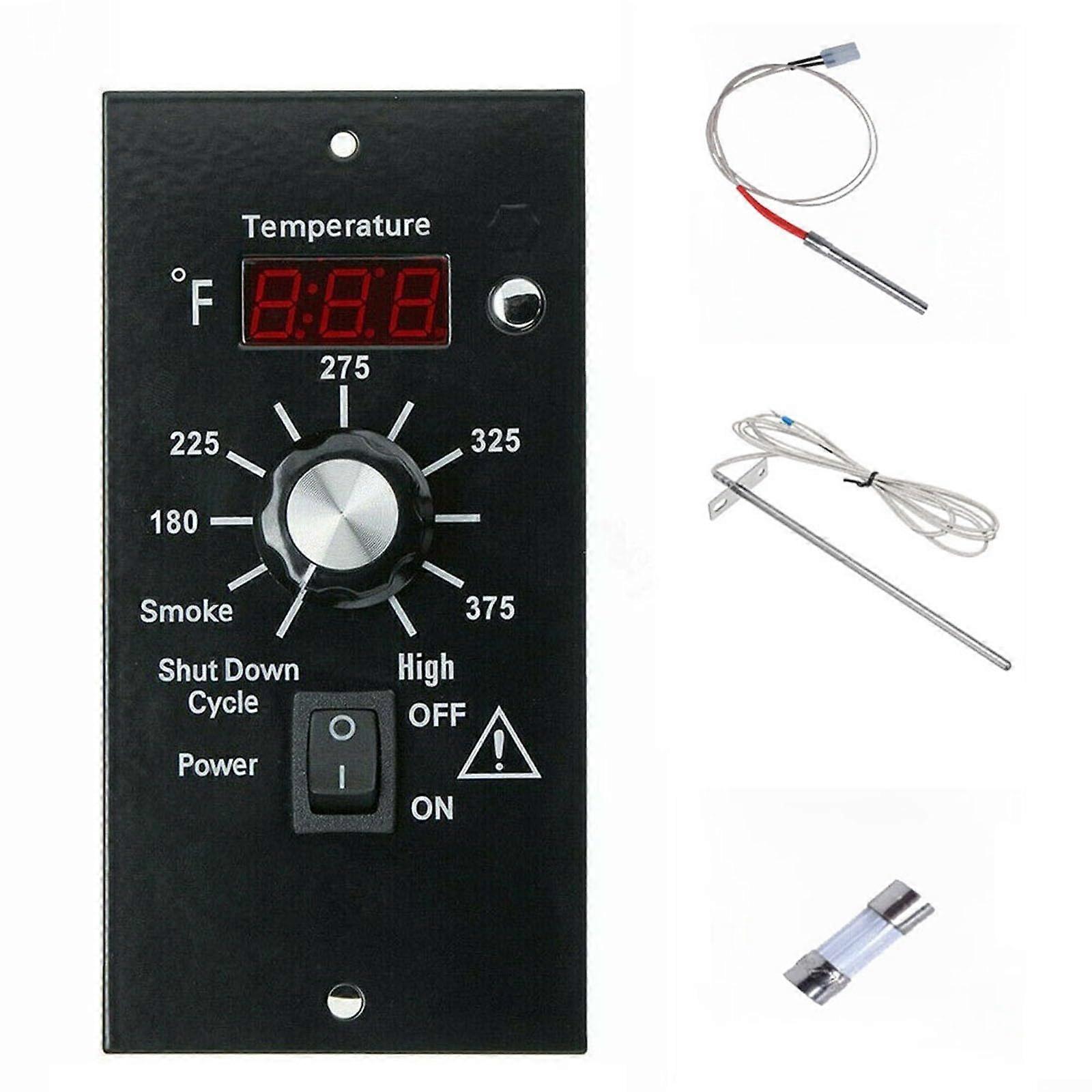 Digital Thermostat Control Panel Kit LCD Display Temperature Board Compatible With Traeger BAC236 Grills Auto Shut Down