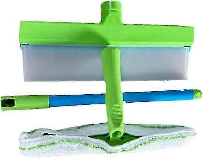 Recyclable Silicone Window Squeegee Kit, Window Cleaning Kit, Window Cleaner Tool with Brush.  Glass Cleaning Tools with Silicone Squeegee & Microfibe