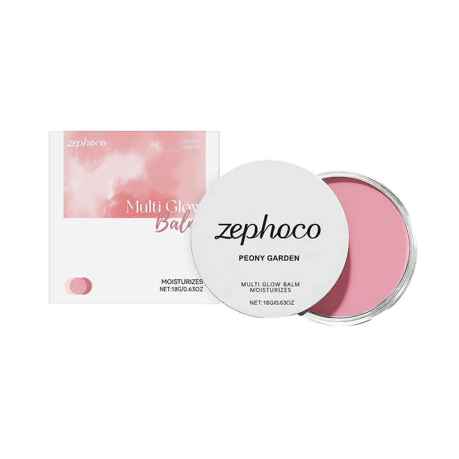 Zephoco Peony Garden Blusher Natural Makeup Improve Skin Color Delicate And Light Clothing Transparent Color Rendering
