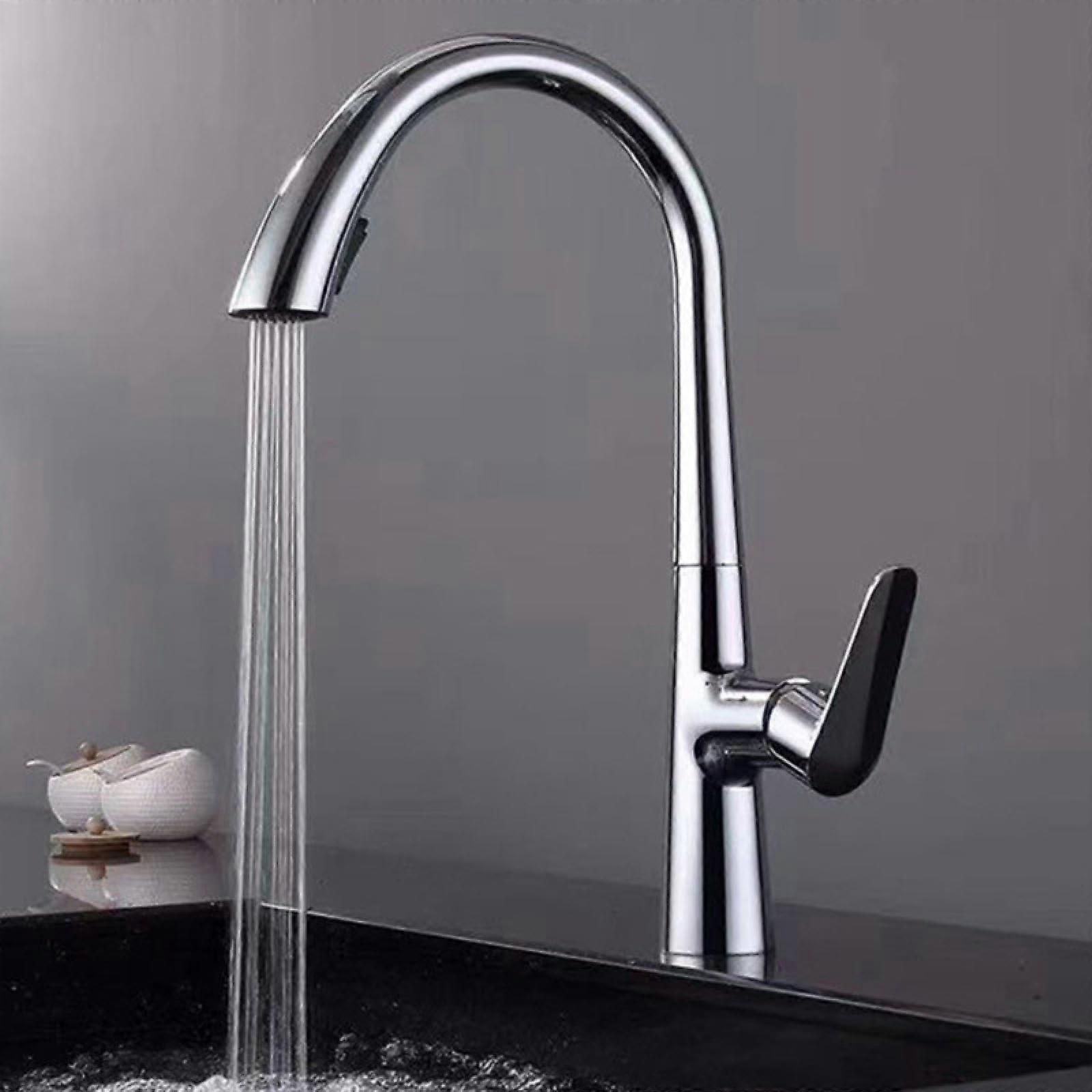 Faucet Kitchen Pool Hot And Cold Double Outlet Hidden Household Pull Down Faucet No Inlet Pipe