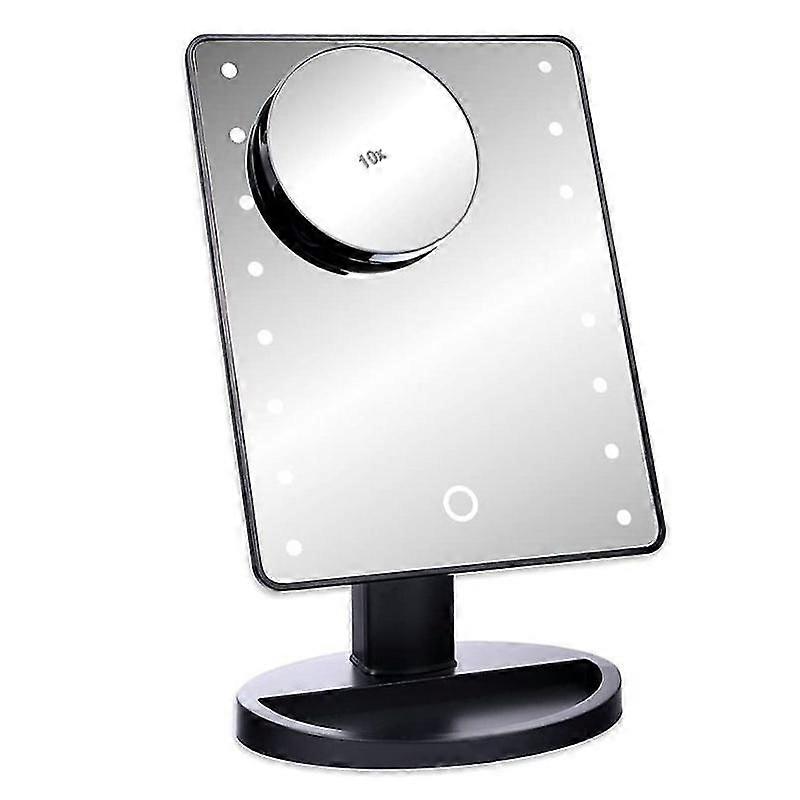 Schramm Led Make-up Mirror Black With 10x Magnification Make-up Mirror With Led Make-up Mirror With