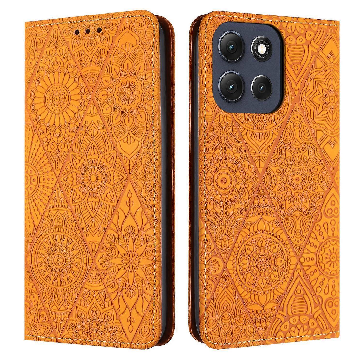 Ethnic Embossed Adsorption Leather Phone Case