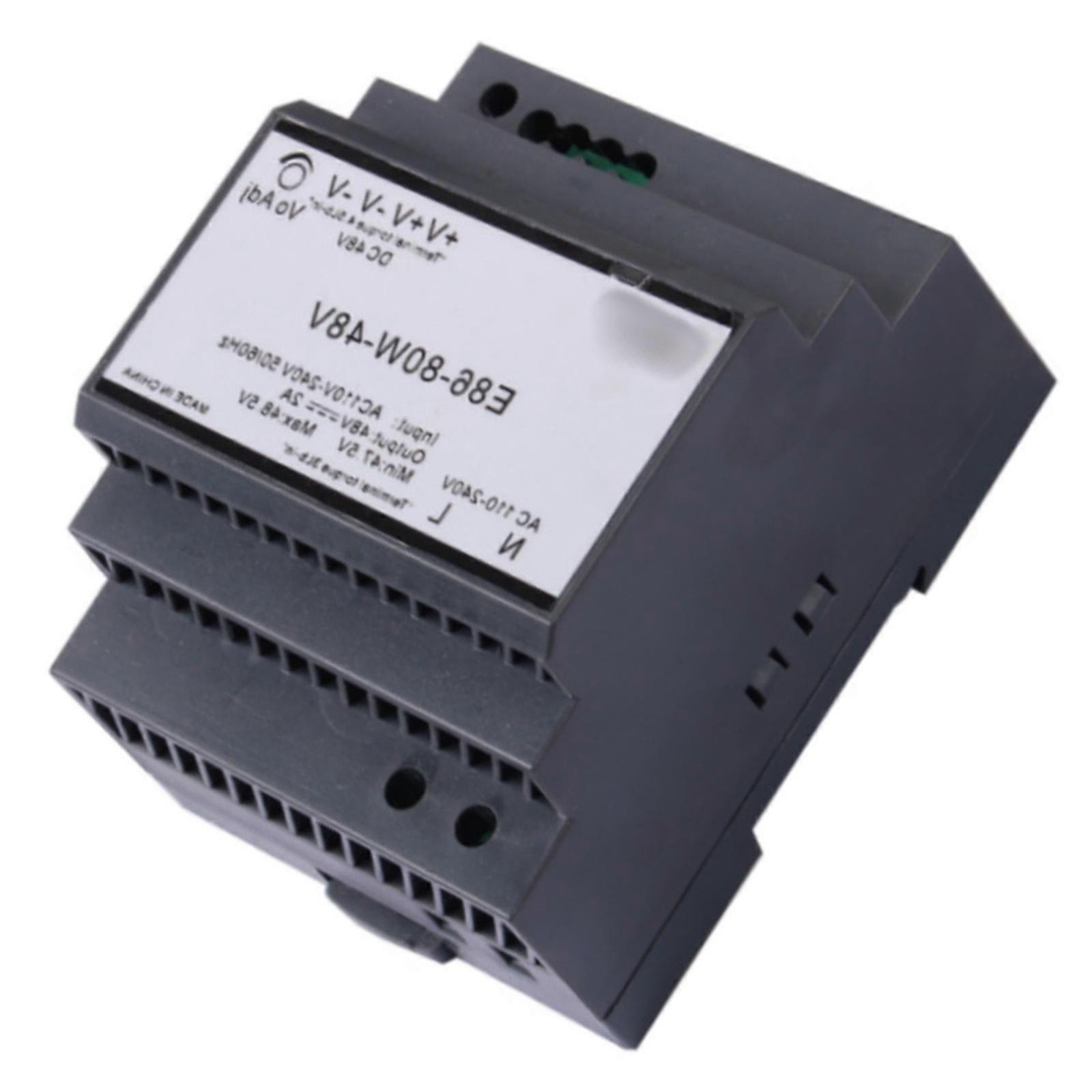 Industrial 220V To 48V Voltages Converters 80W Output DIN Rail Mount Power Supply For LED Systems Multicolor