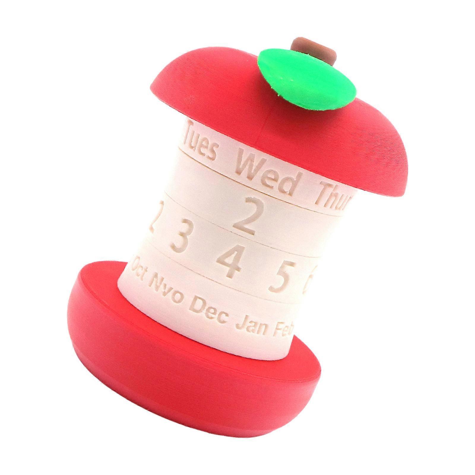 Sustainable Calendar Rotating Design Tiny Desk Decorations Polylactic Acid Modern Aesthetic Multicolor