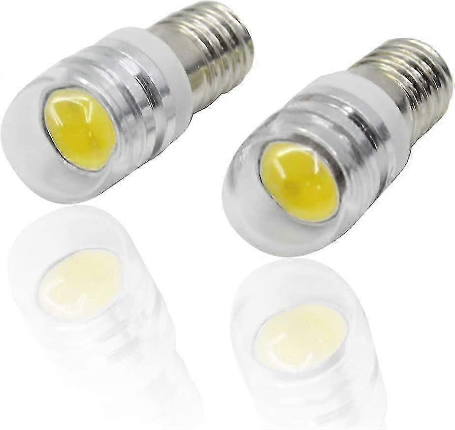 4 piezas 12V E10 Base Socket LED Bombilla COB 1.5W LED Upgrade Light Bulb Reemplazo, 3000K Blanco cálido