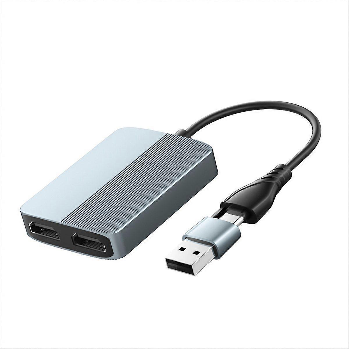 USB+Typ-C auf Dual-kompatibler Adapter für 2 Monitore 1080P Dual Monitor Adapter Extend Splitter Ext
