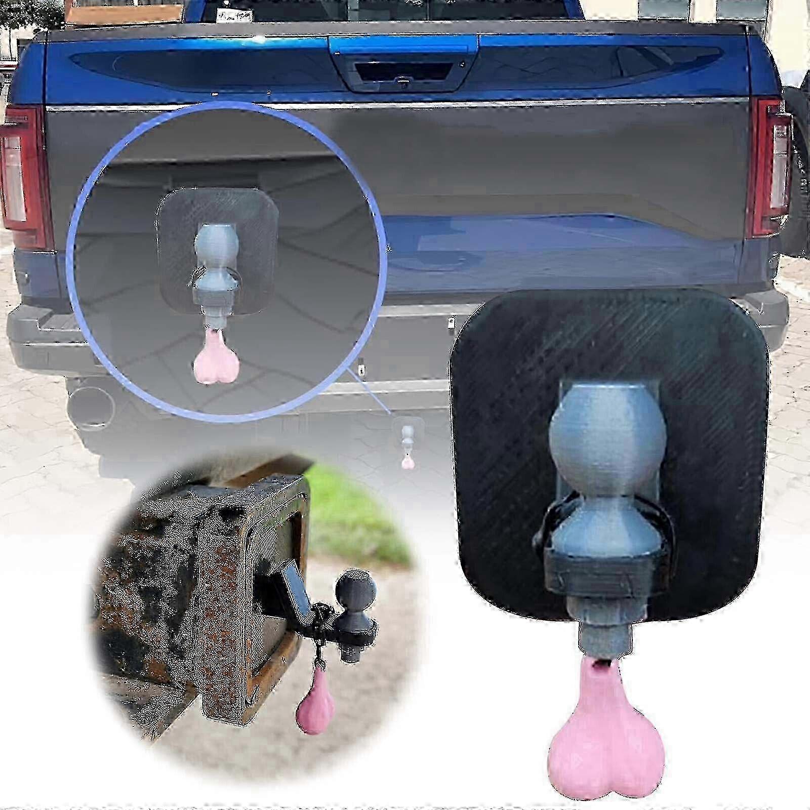 Funny 2x2-Inch 3D Tiny Hitch Cover with Tiny Nuts - Compact and Attractive Design for Trailers