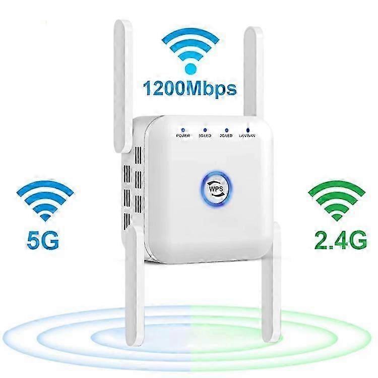 1200M WiFi Repeater AC24 WiFi Amplifier, WiFi Extender, Powerful WiFi Repeater with Ethernet Port, Compatible with Almost All Internet Boxes hwy
