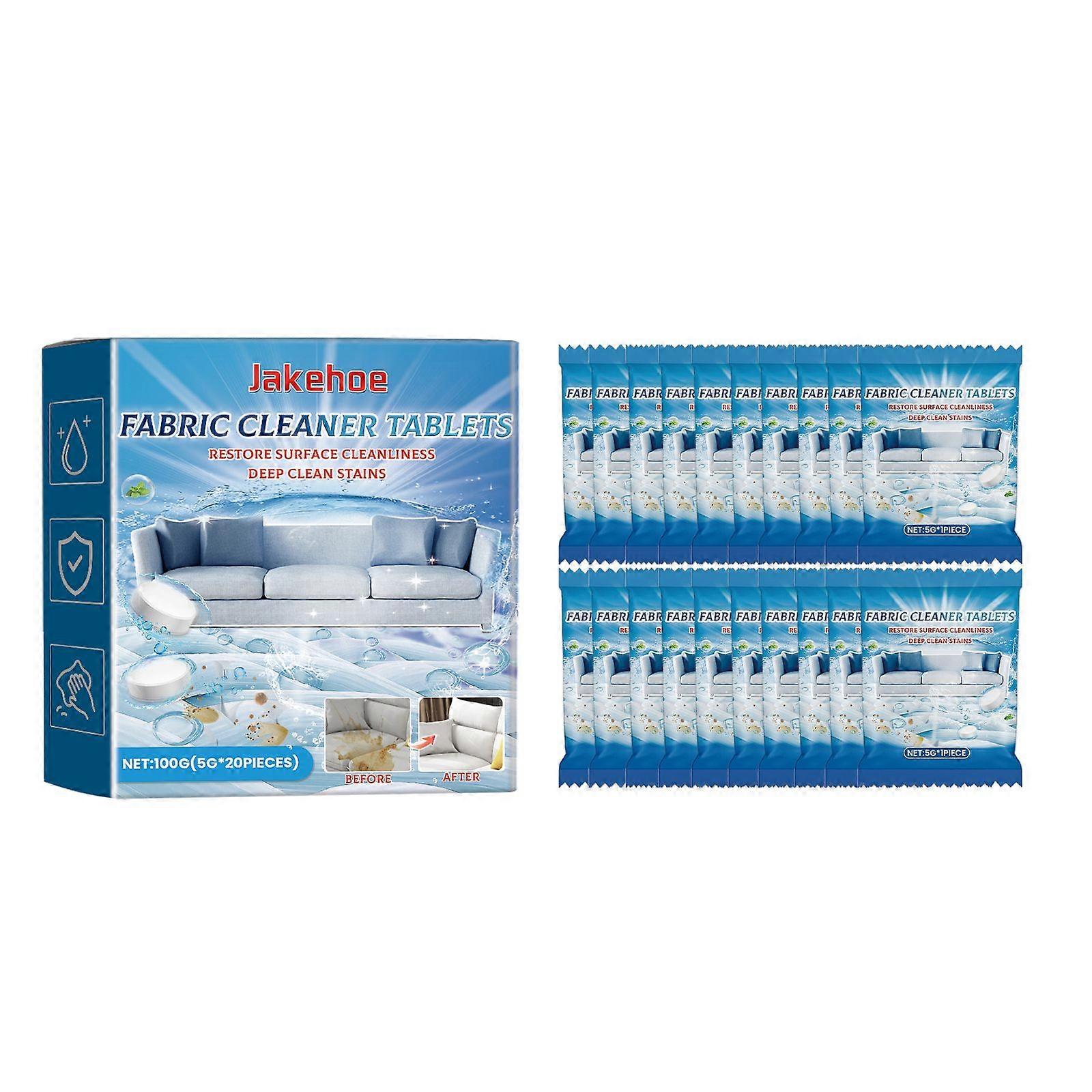 Jakehoe Fabric Cleaner Tablets, Deep Clean Cushion Sofa Tablecloth Multi-Function Concentrated Effervescent Tablet