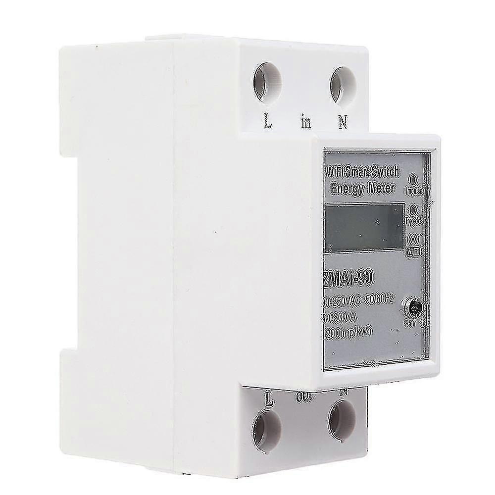 Moeshouse Wifi Smart Power Meter Switch Power Consumption Energy Monitoring Meter 110v 220v Din Rail