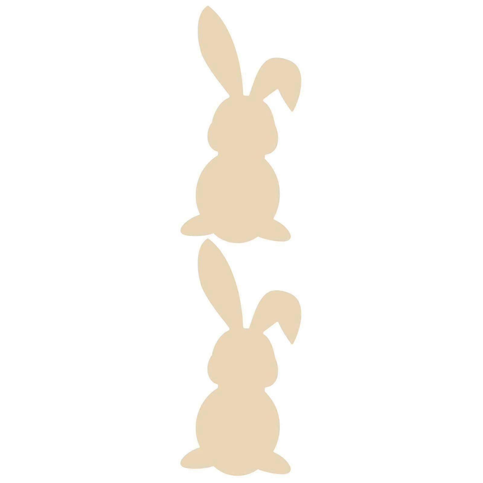 Wooden Embellishments, Mini Christmas Baubles Rabbit Wood Bunny Ornament For(wood)(2pcs)