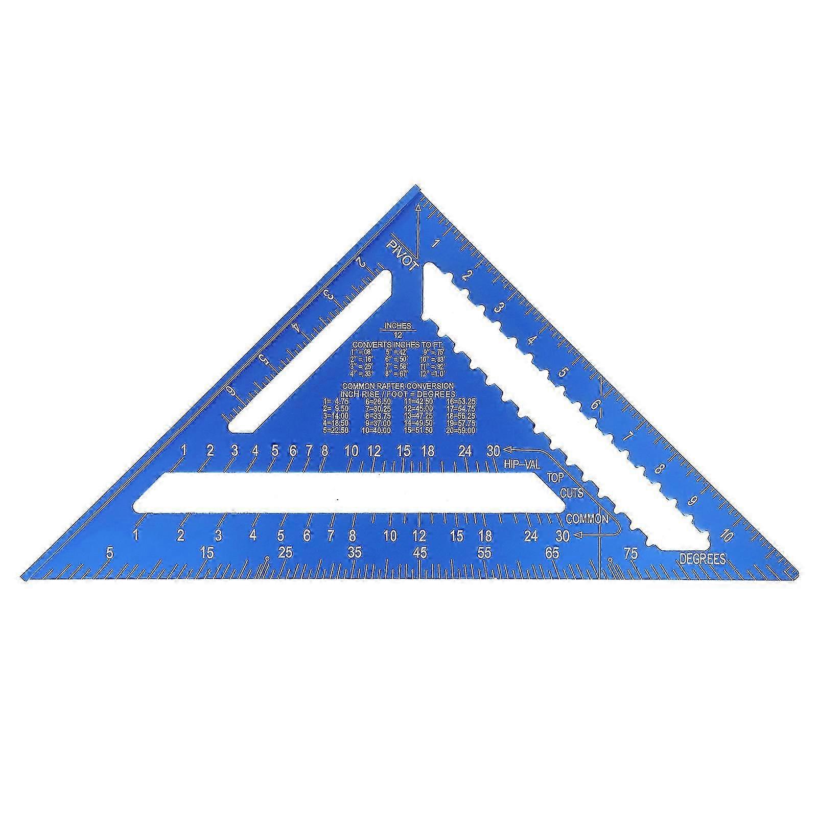 Triangular Angle Ruler - 45° Aluminum Alloy Woodworking Measure Tool, 12in Layout Gauge with Best Seller Status