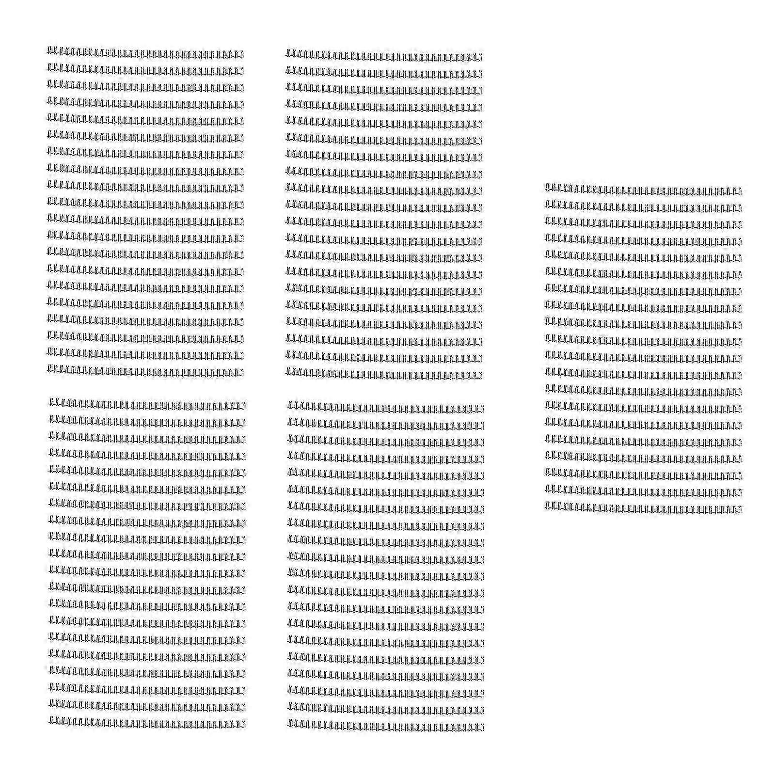 100PCS Double Loop Wire Binding Spine 6.4mm Diameter 34 Teeth 3:1 Scale Combs Spiral Binding Coil for A4 Paper Black