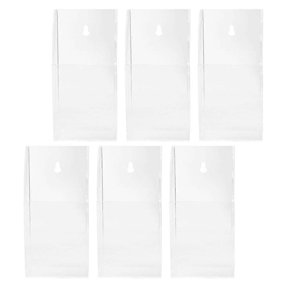 Wall Organizer Remote Control Holder for Storage 6Pcs Acrylic Transparent