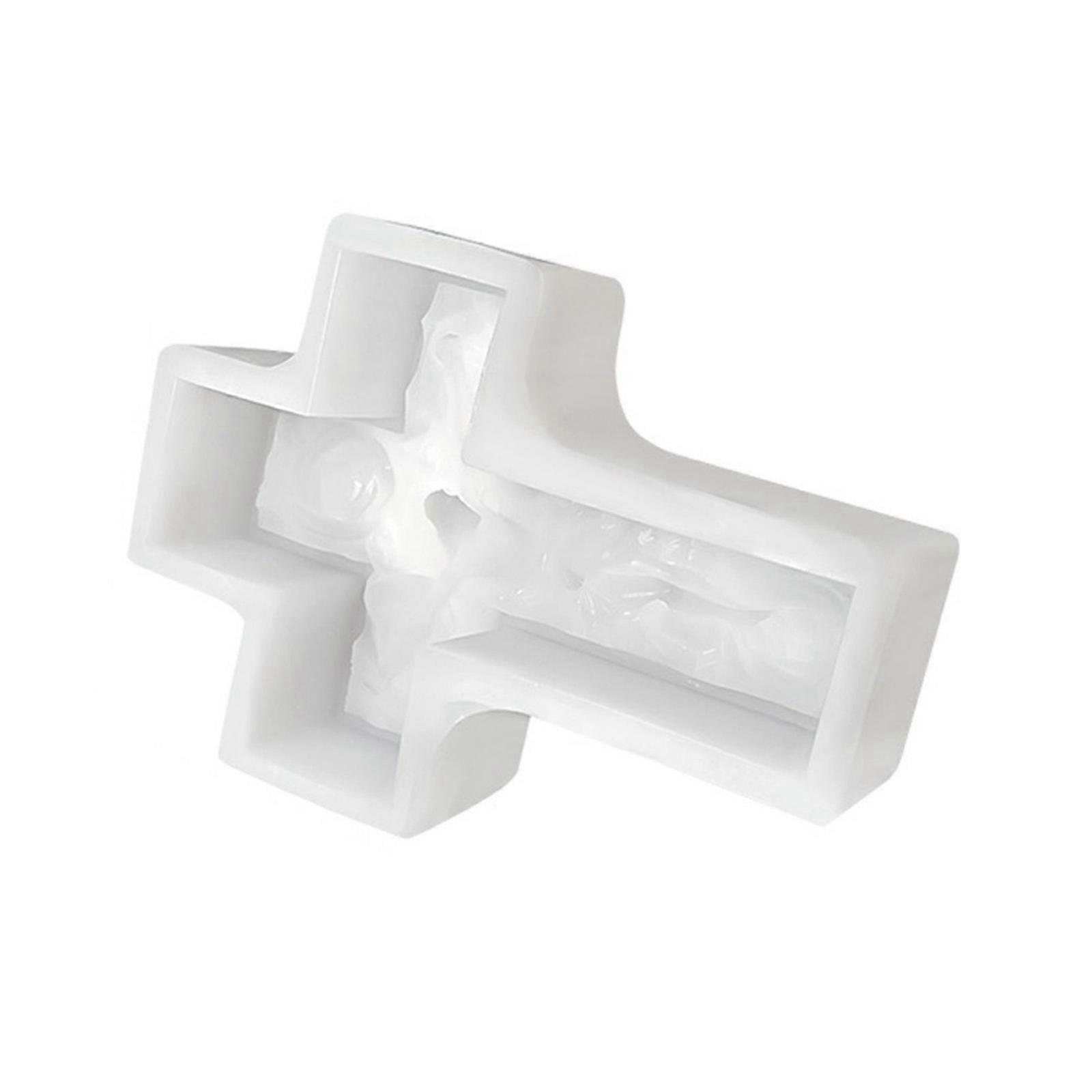 Elegant Silicone Crosses Flower Candle Mould For Customes Aromatherapys Creation And Decorative Displays Multicolor