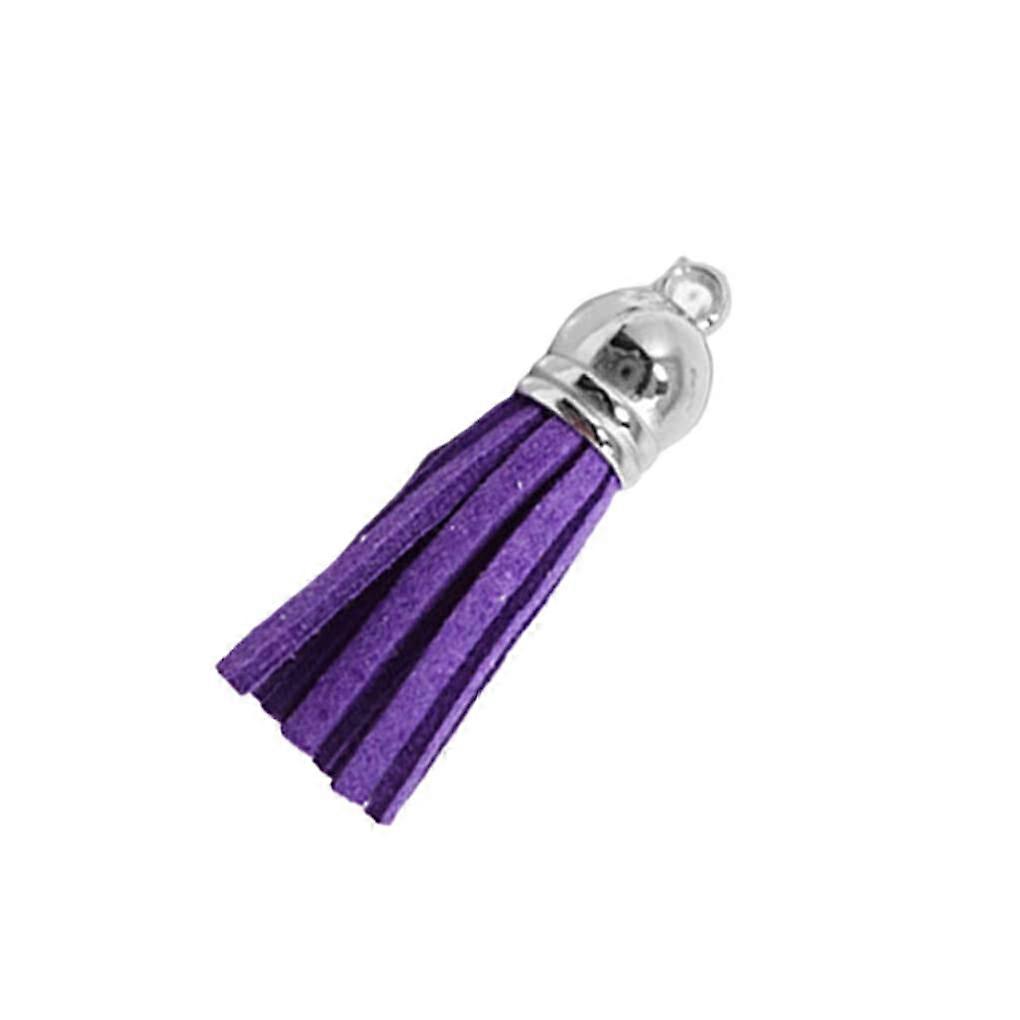28 Pieces Keychain Set with Tassel Charms for DIY Bag Accessories and Craft Projects, Purple
