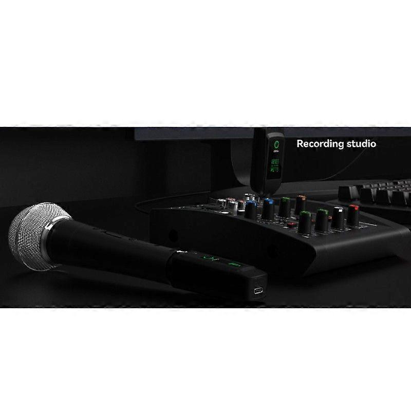 Wired to Wireless Microphone System Transmitter and Receiver Instrument Dynamic Handheld Microphone